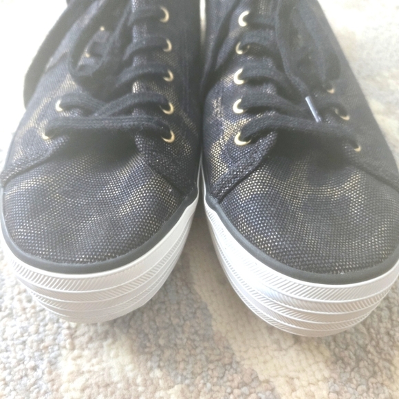 Keds Triple Kick Leopard Print Canvas Sneaker Shoes Women's 9.5 Black/gold - Picture 4 of 10